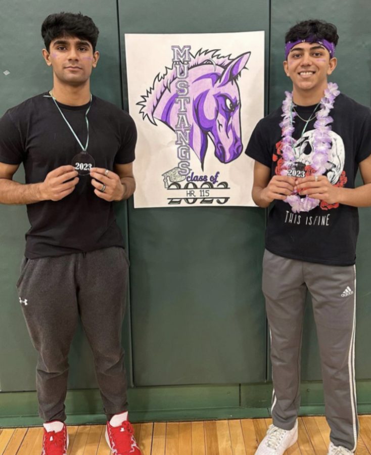 Seniors Luv Patel and Hariom Patel pose with their well-deserved medals.