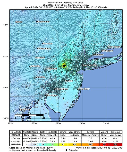 Hunterdon county was the epicenter of the  April 5 earthquake.  Photo courtesy of wikimedia commons under the creative commons law.