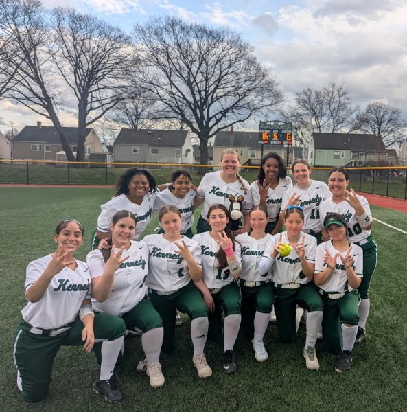 Lady Mustangs' after winning on opening day.