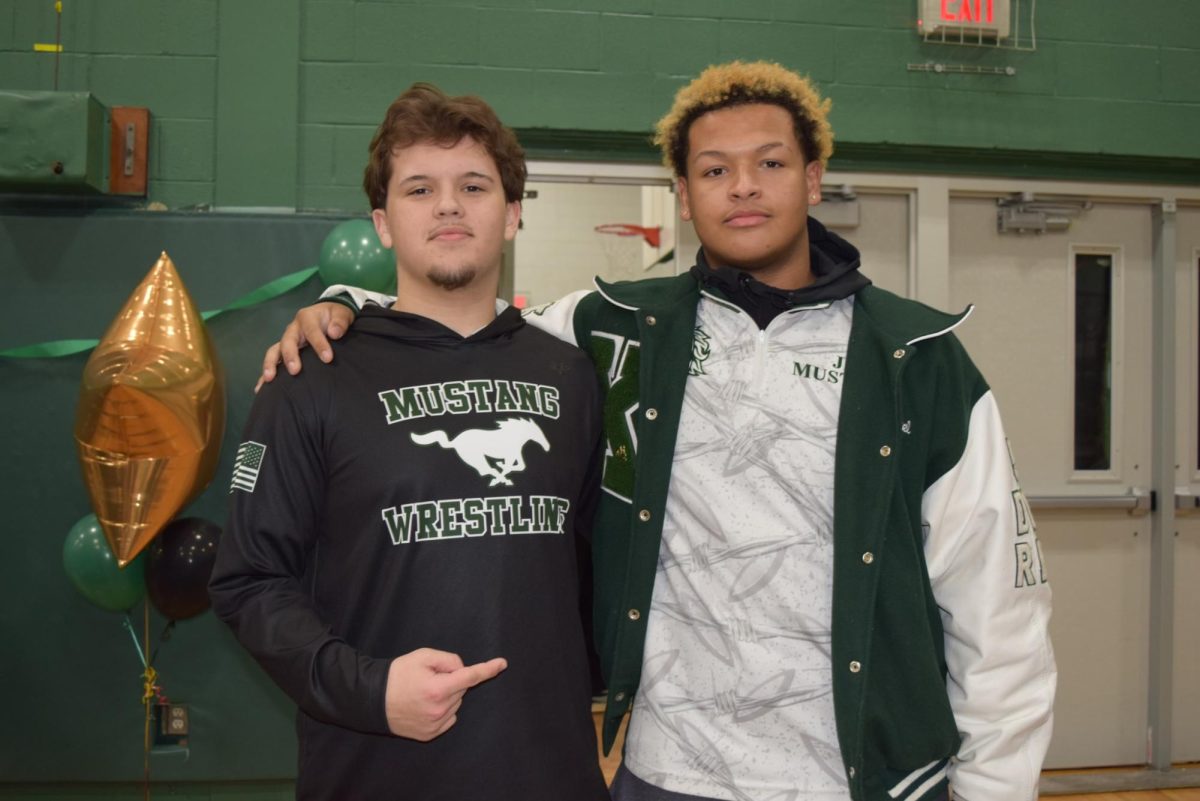 Manny Perez-Quiano poses with fellow senior E.J. Kaminski. Manny plans on studying criminal justice at Montclair State University.  
