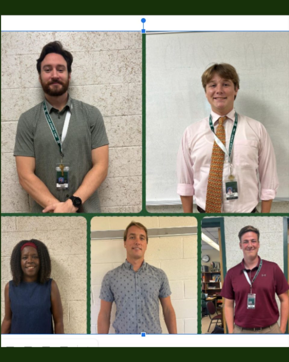 From left: Mr. Capron, Mr. Okeefe, Mrs. Smith, Mr. Stankiewicz, and Mr. Carroll. 